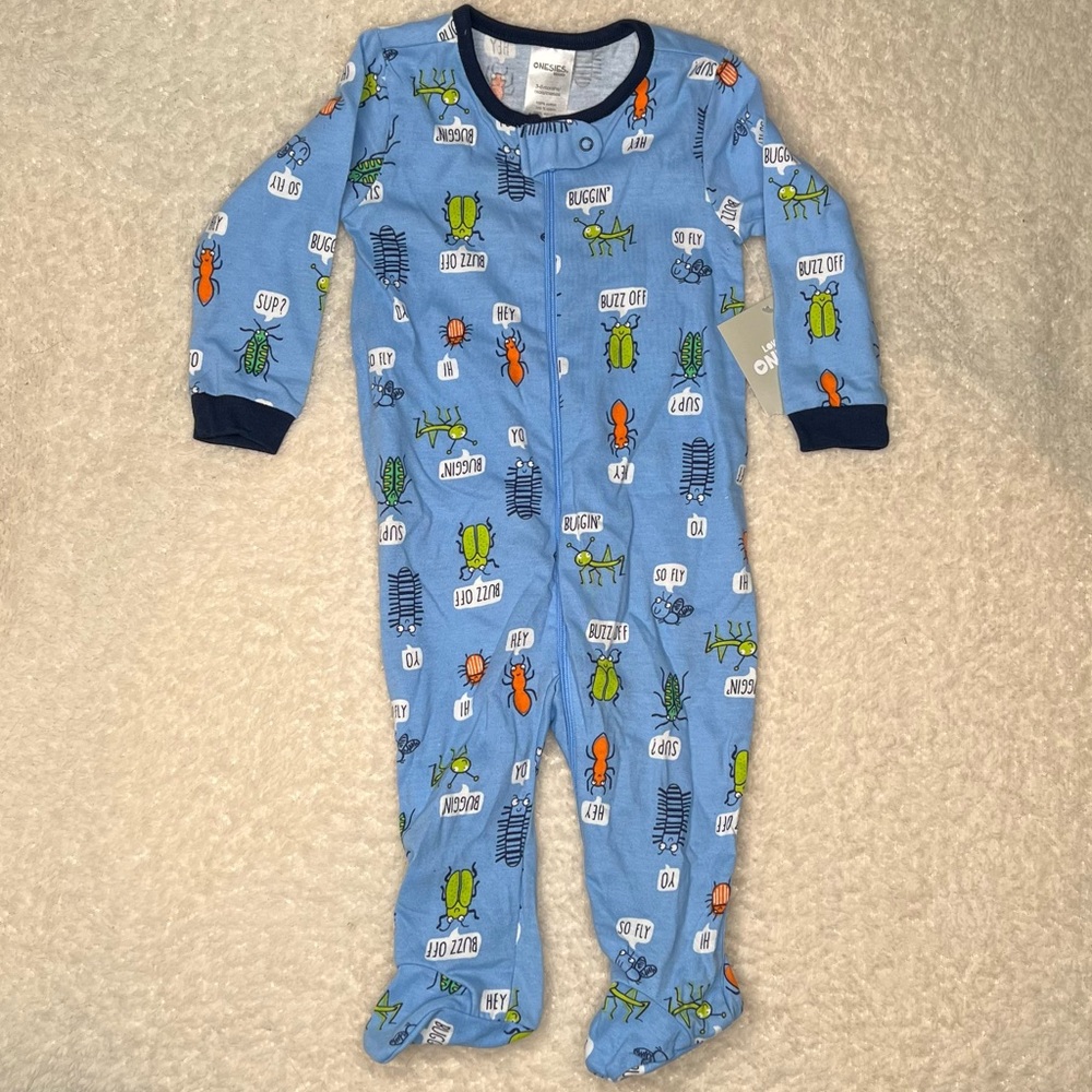 Onesies Brand Zippered Footie Pajamas Size 3-6 Months NWT